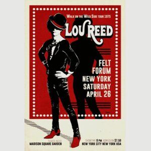 Lou Reed 1975 Concert Poster 13"x19"